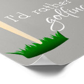 ゴルフ引用文用ポスター白灰色 ポスター (角)