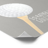 ゴルフ引用文用ポスター白灰色 ポスター (角)