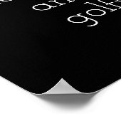 ゴルフ引用文用ポスター白黒 ポスター (角)