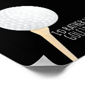 ゴルフ引用文用ポスター白黒 ポスター (角)