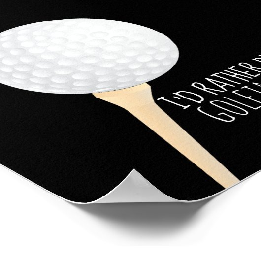 ゴルフ引用文用ポスター白黒 ポスター (角)