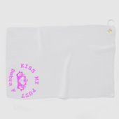 ゴルフ引用文「キスマイパット」ワードプレイお尻 | おもしろい ゴルフタオル (横)