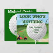 ゴルフ引退のお知らせ テンプレート (正面/裏面)
