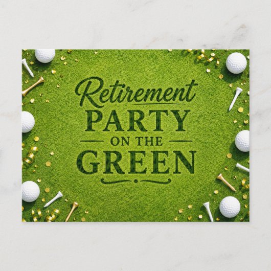 ゴルフ引退パーティー on the green ポストカード (正面)