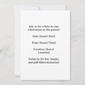 ゴルフ引退 パーティーのお誘い 招待状 (裏面)