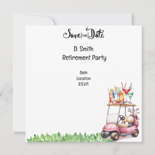 ゴルフ引退　女性ゴルファー セーブザデート (正面)