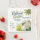 ゴルフ引退 Tee off ParTee for golfer スタンダードランチョンナプキン (インサイチュ)