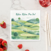 ゴルフ引退 Tee off ParTee for golfer スタンダードランチョンナプキン (インサイチュ)