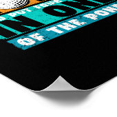 ゴルフ得ゴルファーのファンおもしろいゴルフに穴を開ける ポスター (角)