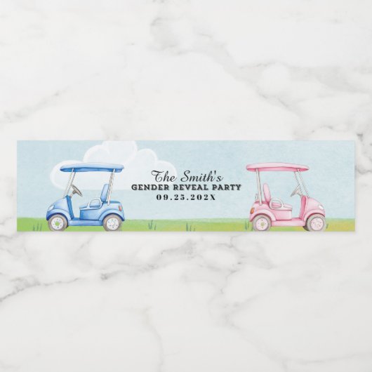 ゴルフ性別リビールウォーターボトルラベル ペットボトルラベル (シングルラベル)