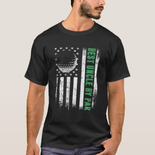 ゴルフ恋人ギフト米国アメリカ国旗の叔父最高のBy P Tシャツ
