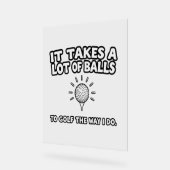 ゴルフ恋人Tシャツデザイン アクリルサイン (傾斜)