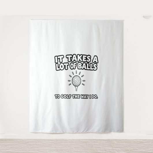 ゴルフ恋人Tシャツデザイン タペストリー (正面)