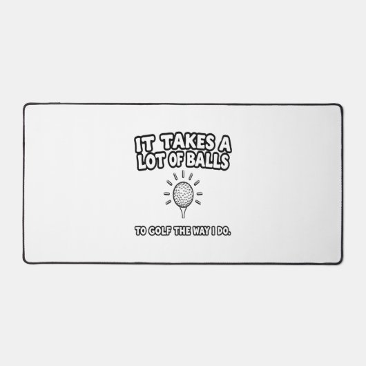 ゴルフ恋人Tシャツデザイン デスクマット (正面)