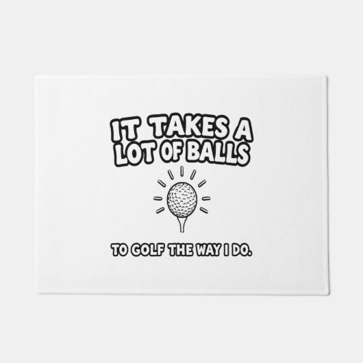 ゴルフ恋人Tシャツデザイン ドアマット (正面)