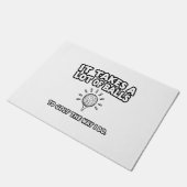 ゴルフ恋人Tシャツデザイン ドアマット (アングル)