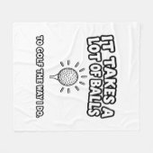 ゴルフ恋人Tシャツデザイン フリースブランケット (正面(横))