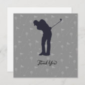 ゴルフ悔やみや弔慰ありがとうゴルファー サンキューカード (正面/裏面)