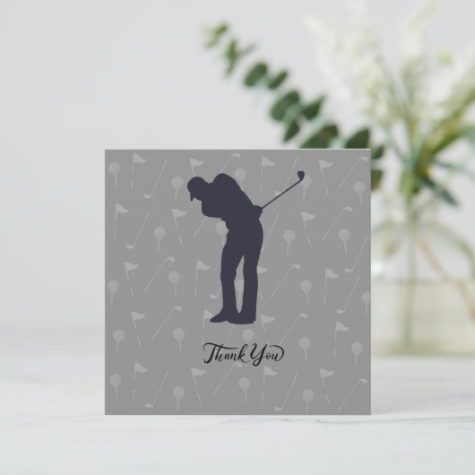 ゴルフ悔やみや弔慰ありがとうゴルファー サンキューカード (スタンド正面)