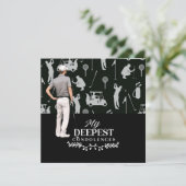 ゴルフ悔やみや弔慰の皆様のお悔やみ カード (スタンド正面)