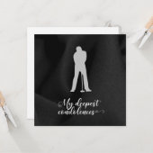 ゴルフ悔やみや弔慰の皆様のお悔やみ カード (正面/裏面インサイチュ)