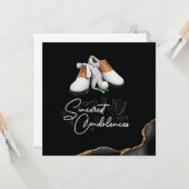 ゴルフ悔やみや弔慰の皆様のお悔やみ カード (正面/裏面インサイチュ)