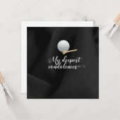 ゴルフ悔やみや弔慰の皆様のお悔やみ カード (正面/裏面インサイチュ)