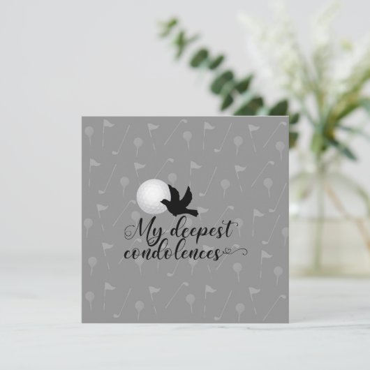 ゴルフ悔やみや弔慰の皆様のお悔やみ カード (スタンド正面)