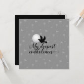 ゴルフ悔やみや弔慰の皆様のお悔やみ カード (正面/裏面インサイチュ)