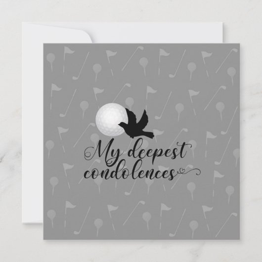 ゴルフ悔やみや弔慰の皆様のお悔やみ カード (正面)