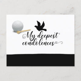 ゴルフ悔やみや弔慰の遺憾の意の投稿 ポストカード