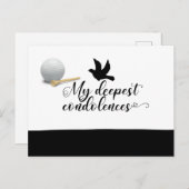 ゴルフ悔やみや弔慰の遺憾の意の投稿 ポストカード (正面/裏面)