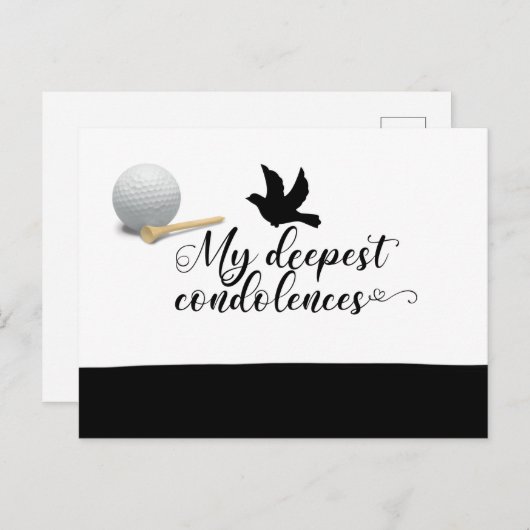 ゴルフ悔やみや弔慰の遺憾の意の投稿 ポストカード (正面/裏面)