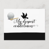 ゴルフ悔やみや弔慰の遺憾の意の投稿 ポストカード (正面)