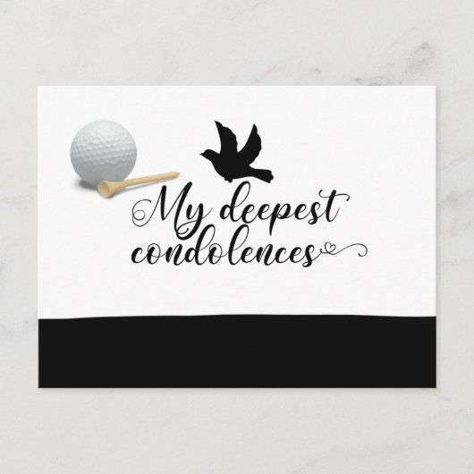ゴルフ悔やみや弔慰の遺憾の意の投稿 ポストカード (正面)