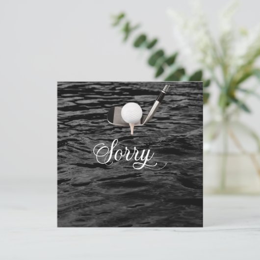 ゴルフ悔やみや弔慰は車の紛失を残念に思う カード (スタンド正面)
