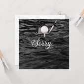 ゴルフ悔やみや弔慰は車の紛失を残念に思う カード (正面/裏面インサイチュ)