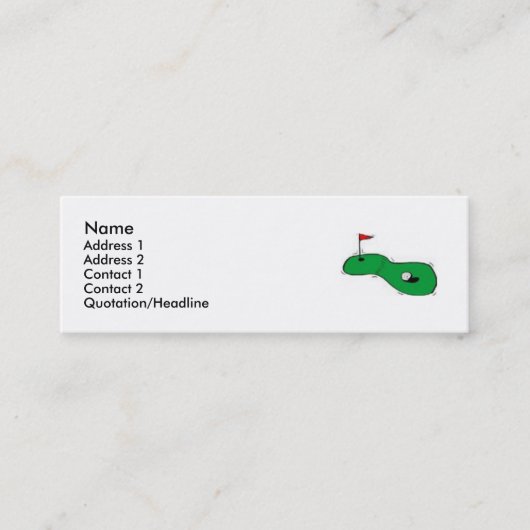 ゴルフ情報カード スキニー名刺 (正面)