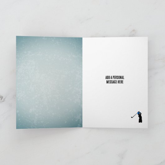 ゴルフ愛の男 – ゴルファーテーマのための男の誕生日 カード (内部)