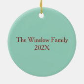 ゴルフ愛好家のためのクリスマスデコール – 雪だるまデザイン セラミックオーナメント (裏面)