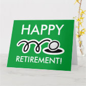 ゴルフ愛好家のための大きなオーバーサイズの退職カード カード (黄色い花)