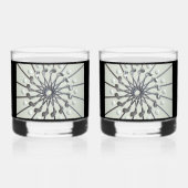 ゴルフ愛好家のプリントされた岩ガラス ウイスキーグラス (裏面)