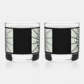 ゴルフ愛好家のプリントされた岩ガラス ウイスキーグラス (左)