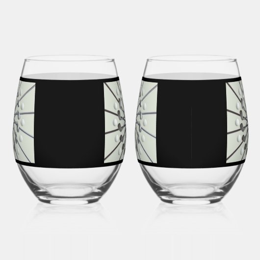 ゴルフ愛好家のプリント ステムなしワイングラス (左)