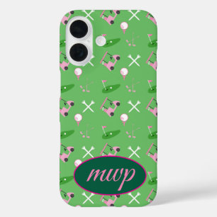 ゴルフ愛好家のiPhoneケース – カスタムMonogram & Cart iPhone 16ケース