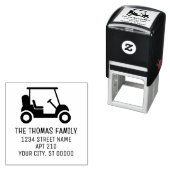 ゴルフ愛好家ゴルフカートのスポーツ名アドレス セルフインキングスタンプ (インサイチュ)