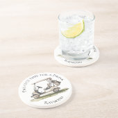 ゴルフ愛好家 バギー パーフェクトな飲み時 コースター (側面)
