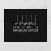 ゴルフ愛好家 | 人生は重要な選択に満ちている ポストカード (正面)