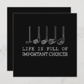 ゴルフ愛好家 | 人生は重要な選択に満ちている 招待状 (正面/裏面)