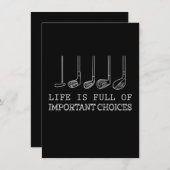 ゴルフ愛好家 | 人生は重要な選択に満ちている 招待状 (正面/裏面)